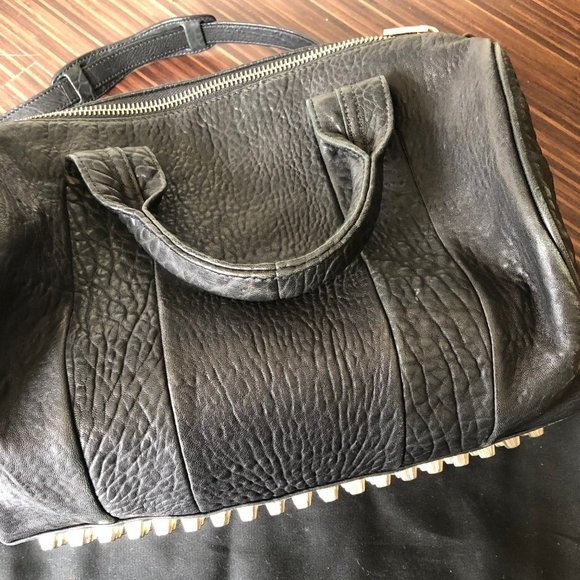 Alexander Wang Rocco Black Leather Satchel